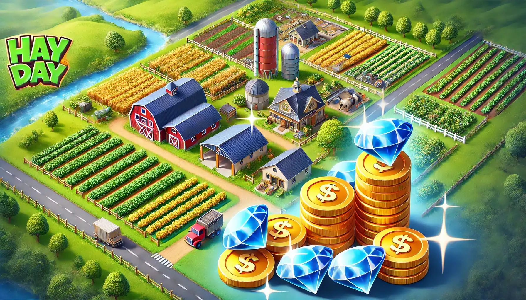 Use Diamonds & Coins in Hay Day