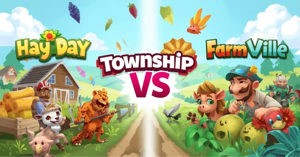 Hay Day vs. Township vs. FarmVille – best farming games 2025 with animals, crops, and farm gameplay features