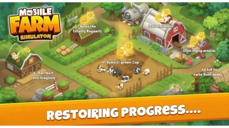 Restore Progress in Hay Day MOD APK tutorial showing account login and farm recovery steps